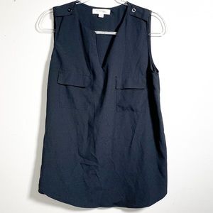 Monteau LA Black Sleeveless Shirt Size Large